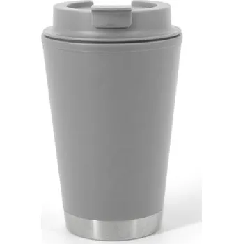 FIGLIOLI. Dvoustěnný, nepropustný cestovní kelímek z PP - Šedá