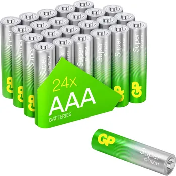 Článková baterie GP Super mikrotužková baterie AAA alkalicko-manganová 1.5 V 24 ks