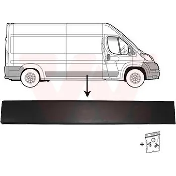 Lišta karosérie Ozdobná / ochranná lišta, boční stěna VAN WEZEL 0982408