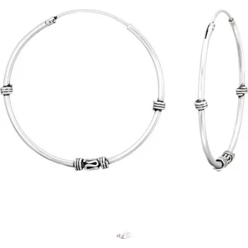 Náušnice Prosperk Náušnice stříbrné kruhy Bali 3cm S2255