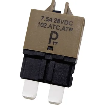 Autopojistky PARTS PTT Circuit Breaker Standard, type 3, Manual Reset, 7,5AC001-102-0092 Jistič, 28 V/DC, 7.5 A, 1 ks