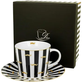 Porcelánový šálek s podšálkem Moustache 250 ml