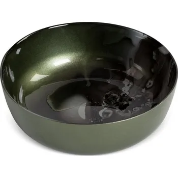 DEKORAČNÍ SKLENĚNÁ MISKA SABA (02) (FI) 21X7 CM ZELENÁ