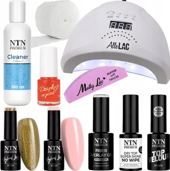 Lak na nehty Sada na nehty French Art Pro 2x Hybridní lak NTN 5g + Příslušenství