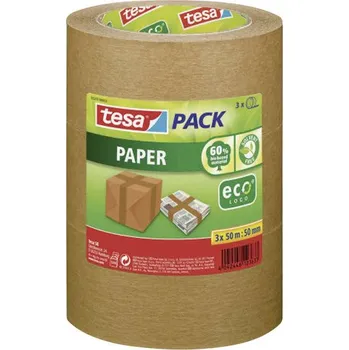 Izolační páska tesa PAPER 55337-00002-01 balicí lepicí páska tesapack® ecoLogo® hnědá (d x š) 50 m x 50 mm 3 ks