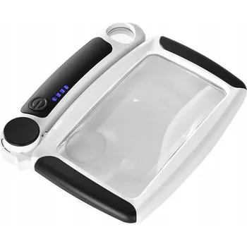 Lupa Akumulátorová ruční lupa s LED osvětlením pro čtení, široká čočka, 3 režimy svícení