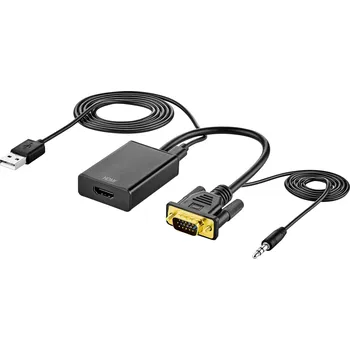 Audio kabel AV adaptér VGA zástrčka, jack zástrčka 3,5 mm ⇒ HDMI zásuvka SpeaKa Professional SP-VK/HD SP-6014508