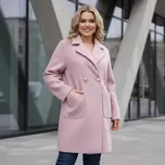 Dámský jarní světle růžový kabát Liz uni M-XXL-976
