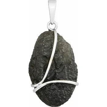 Přívěsek Stříbrný přívěsek s vltavínem P37 0173