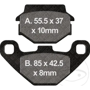 Brzdová destička EBC brzdové destičky Standard EBC AEON COBRA 220 2WD 05-10, COBRA 300 S 2WD 14-16, COBRA 350 2WD 09-11, COBRA 400 SX SUPERCROSS 2WD 16, COBRA 400 SM SUPERMOTO 2WD 16, COBRA 400 BASIC 2WD 12-15, COBRA 400 LUX 2WD 12-15...