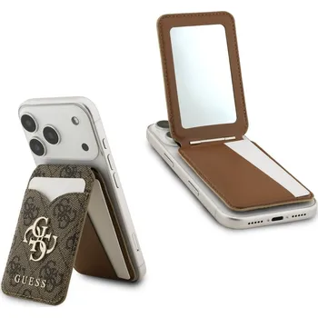 Peněženka Guess PU 4G Mirror MagSafe Cardslot Peněženka se Stojanem Brown