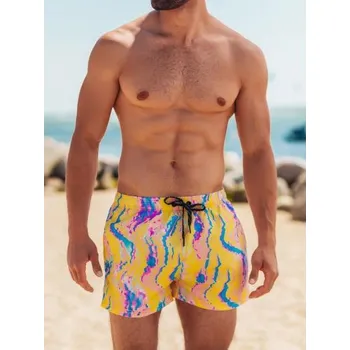 Pánská móda Pánské šortky plavecké KYLER světle žluté