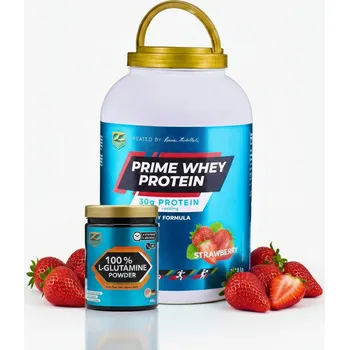 Sport Z-Konzept Prime Whey protein s peptidy jahoda 2 280 g + 100% glutamine 400 g