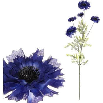 umělá květina Autronic Chrpa - umělá řezaná květina, modrá, sada 12 ks