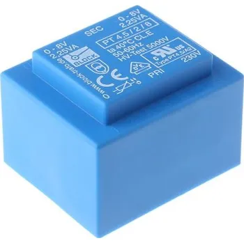 Transformátor Transformátor PCB, sekundární napětí: 8V ac, počet výstupů: 2 průchozí otvor 4.5VA