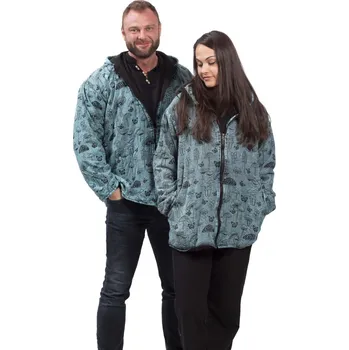 Dámská mikina Bunda s kapucí MUSHROOM modrá 2XL