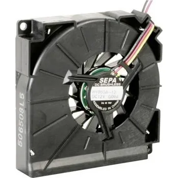 Průmyslový ventilátor SEPA HYB60A12 radiální ventilátor, 12 V/DC, 7.9 m³/h, (d x š x v) 59.5 x 12.5 x 59.5 mm, HYB60A12-BLI