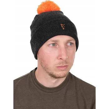 Čepice Zimní čepice Fox Collection Bobble Hat zelená vel. univerzální