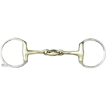 Jezdectví Oliva 2x lomená HKM -ARGENTAN 16MM- - 12,5cm