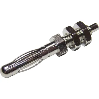 Krokosvorka TRU COMPONENTS TC-R8-B2H banánkový konektor zástrčka, rovná Ø pin: 4 mm stříbrná 1 ks