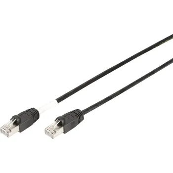 Datový kabel Digitus DK-1644-020/BL-OD RJ45 síťové kabely, propojovací kabely CAT 6 S/FTP 2.00 m černá odolné proti UV záření, kroucené páry 1 ks