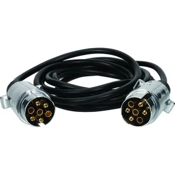 7-pólové kovové zástrčky s kabelem, 3m
