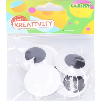 kreativní sada Wiky Oči pohyblivé samolepící 4 cm - 8 ks