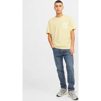 Pánské tričko Jack & Jones T-Shirt Lafayette 12250435 Žlutá Standard Fit S