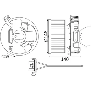 Auto-moto vnitřní ventilátor MAHLE ORIGINAL AB 445 000S