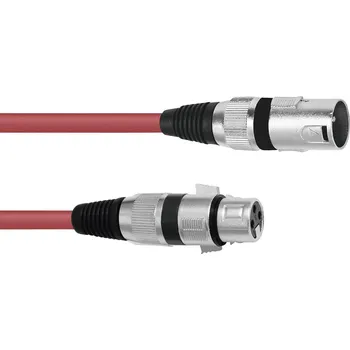Audio kabel Omnitronic 30220903 XLR propojovací kabel [1x XLR zástrčka 3pólová - 1x XLR zásuvka 3pólová] 3.00 m červená