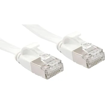 Datový kabel LINDY 47545 RJ45 síťové kabely, propojovací kabely CAT 6A U/FTP 10.00 m bílá 1 ks