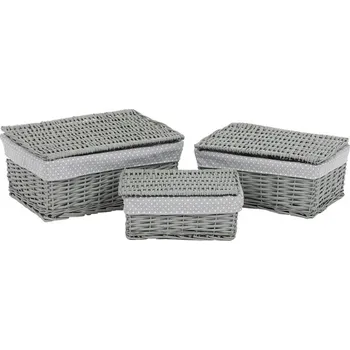 Nákupní košík Koš proutěný PRN2014 šedý