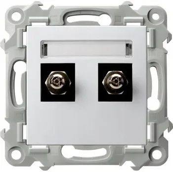 Elektrická zásuvka Dvojitá ekvipotenciální svorka OSPEL SAFÍR GPE-2Z/m/00 BÍLÁ