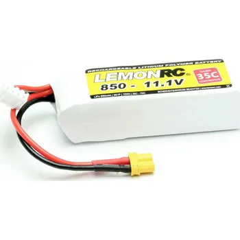 RC vybavení LemonRC 15707 akupack Li-Pol (modelářství), 11.1 V, 850 mAh, články 3, 35 C, Softcase, XT30