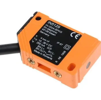 Indukční snímač 4 mm, výstup: PNP Blok 250 mA 10 → 36 V dc IP67 1.3kHz