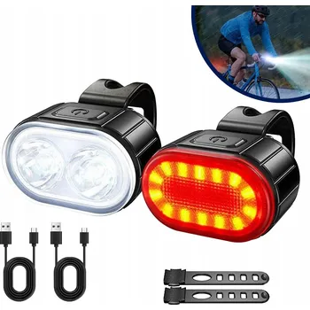 Cyklosvítilna Přední a zadní LED světlo na kolo – silné cyklistické osvětlení