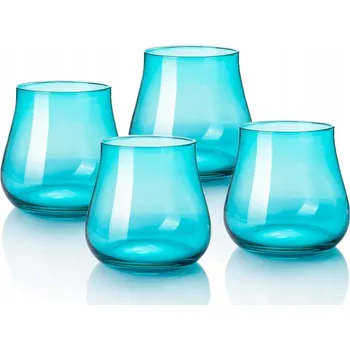 Sklenice Skleničky na whisky, skleničky na vodu, koktejlové skleničky , poháry B.Bohemian , vícebarevná, 340ml, 4 ks