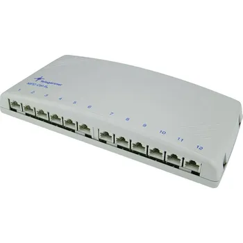 Switch Telegärtner 100006997 12 portů síťový patch panel CAT 6A 1 U bílá osazený