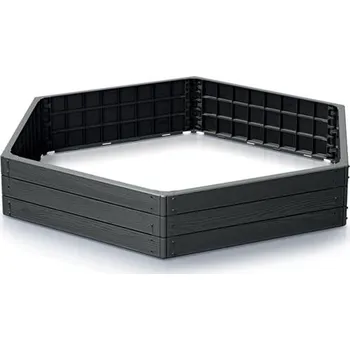 Vyvýšený záhon Vyvýšený záhon BASE WOODY antracit 148cm