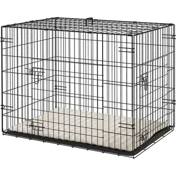 Skládací klec pro přepravu psů 76 x 53 x 60 cm | černá