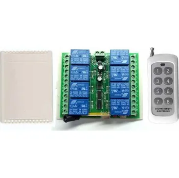 Relé SESAME bezdrátové relé plus DO (dálkový ovladač), 8x relé NO/NC/COM výstup, dosah 30m EB-19H