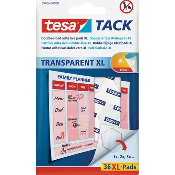 Izolační páska tesa TACK Oboustranně lepicí podložky transparentní Množství: 36 ks