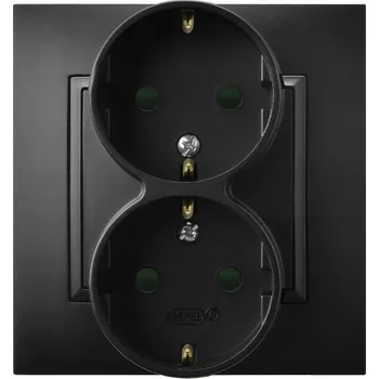 Elektrická zásuvka Elektrická Zásuvka nástěnná Ospel černá