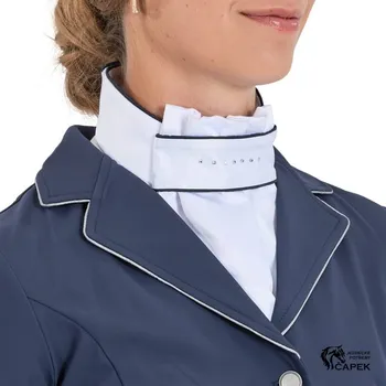 Jezdecké sako Plastron Busse -LAURENTINA- - Bílá/Tmavě modrá