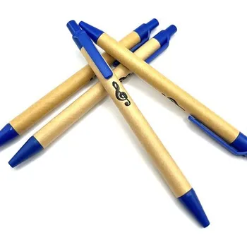 Modré pero s potiskem houslový klíč