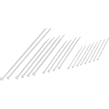 Stahovací páska TRU COMPONENTS 1571248, stahovací pásky, 2.50 mm, 100 mm, 150 mm, 200 mm, 250 mm, přírodní, 200 ks