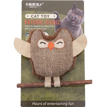 Hračka pro kočku KOUSÁTKO S ŠANTOU KOČIČÍ PRO KOČKY – HRAČKA SAMOLEPICÍ PEŘÍČKA ČIŠTĚNÍ ZUBŮ