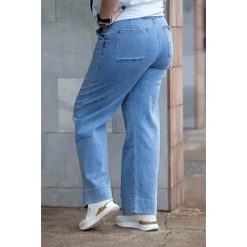 Dámské džíny REDSEVENTY DENIM Džíny do gumy PALFI blue [F578-24] Barva: Modrá, Velikost: 40