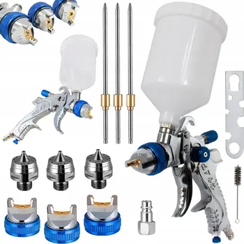 Stříkací pistole Lakýrnická pistole Falon-Tech HVLP 3 trysky 1,4/1,7/2,0 mm