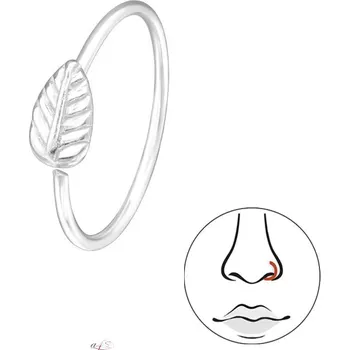 Piercing Prosperk Náušnice kroužek do nosu list